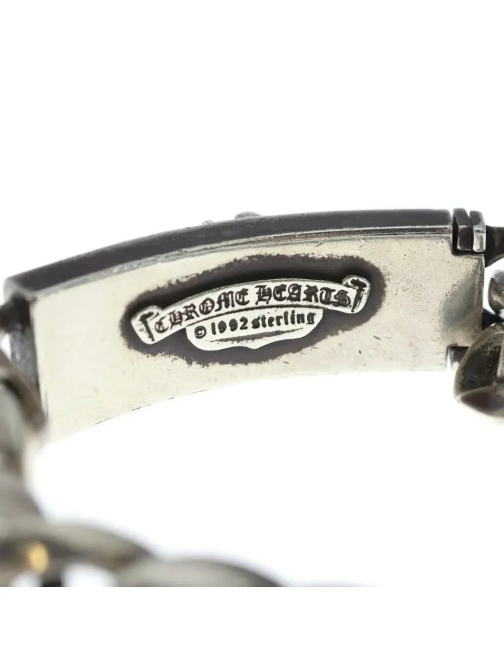 Chrome Hearts Vintage ID Dagger ID Classic Link Bracelet Silver